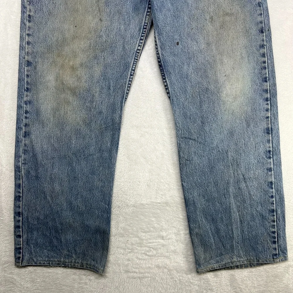 Levi's 505 Regular Fit Jeans Men's Blue Denim Pockets Straight Zip Fly - 34X28.5